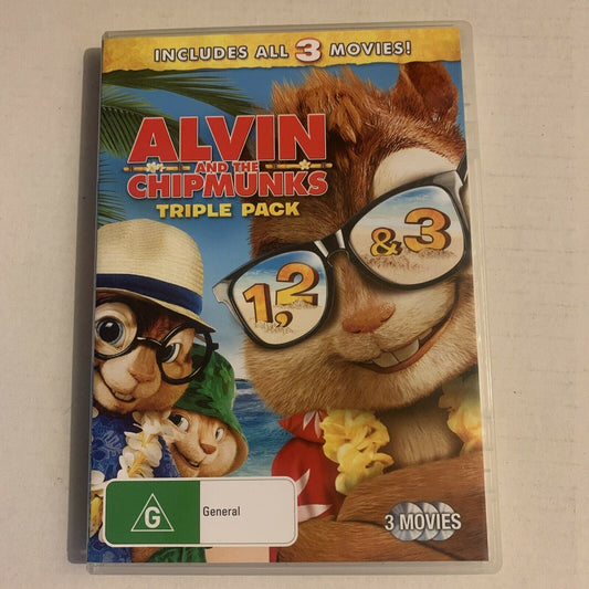 Alvin And The Chipmunks - Triple Pack 1,2&3 (DVD, 2011, 3-Disc) Region 4