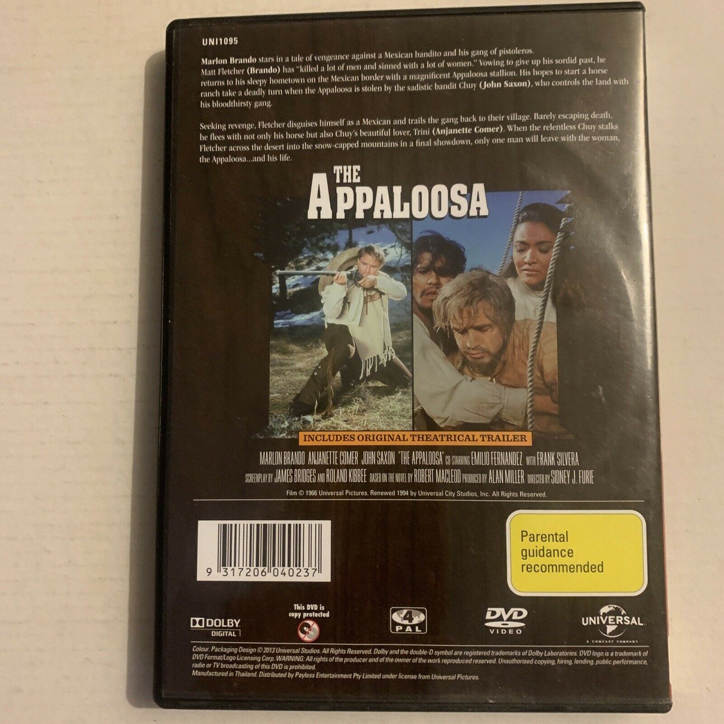 The Appaloosa (DVD, 1966) Marlon Brando. Region 4&2