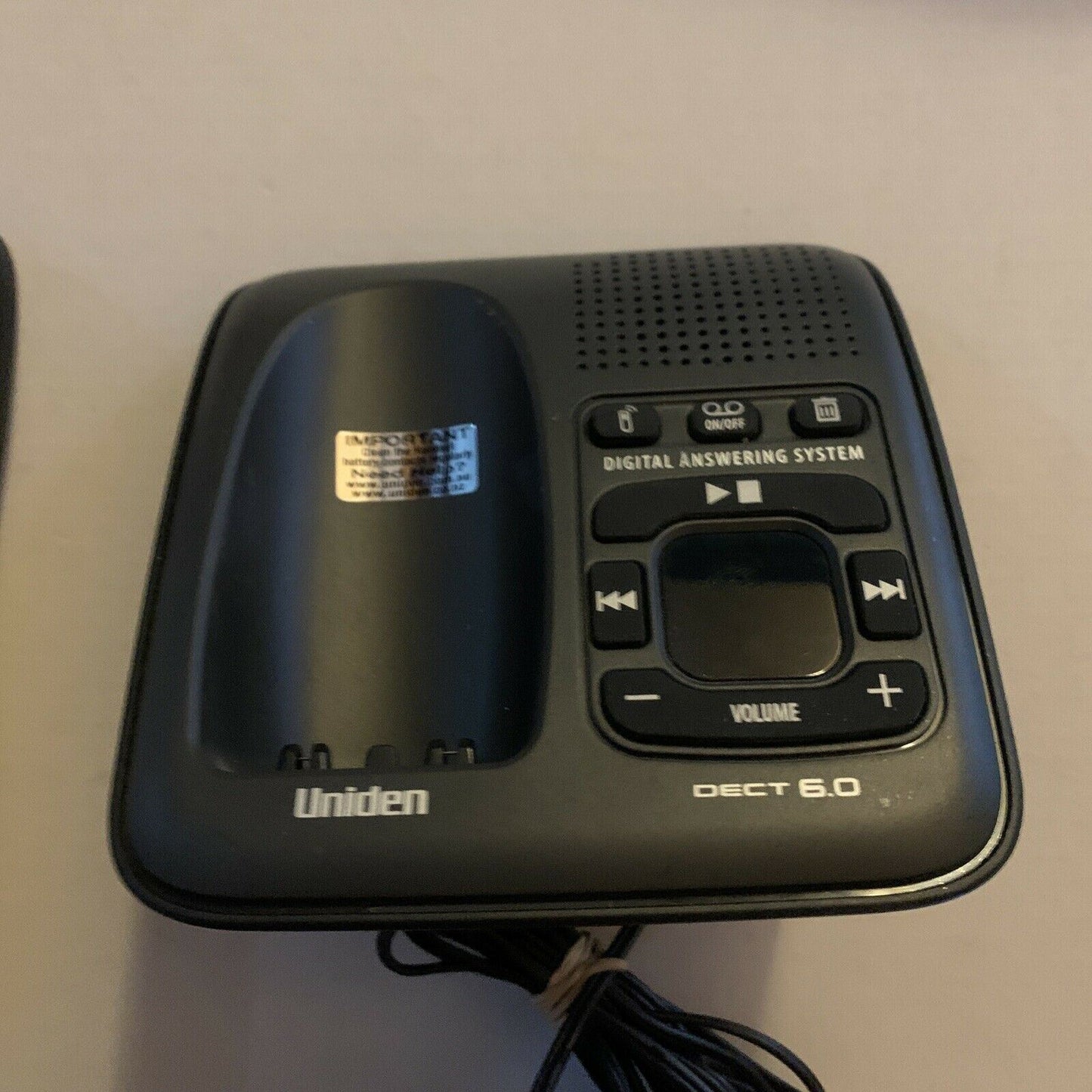 Uniden DECT1635+1 DECT 6.0 Digital Answering Machine With 1 Handset