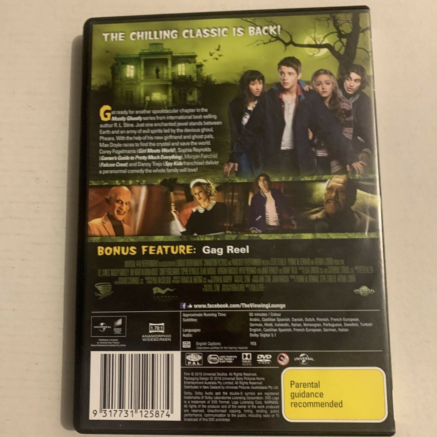 R.L. Stine's Mostly Ghostly - One Night In Doom House (DVD, 2016) Region 4&2