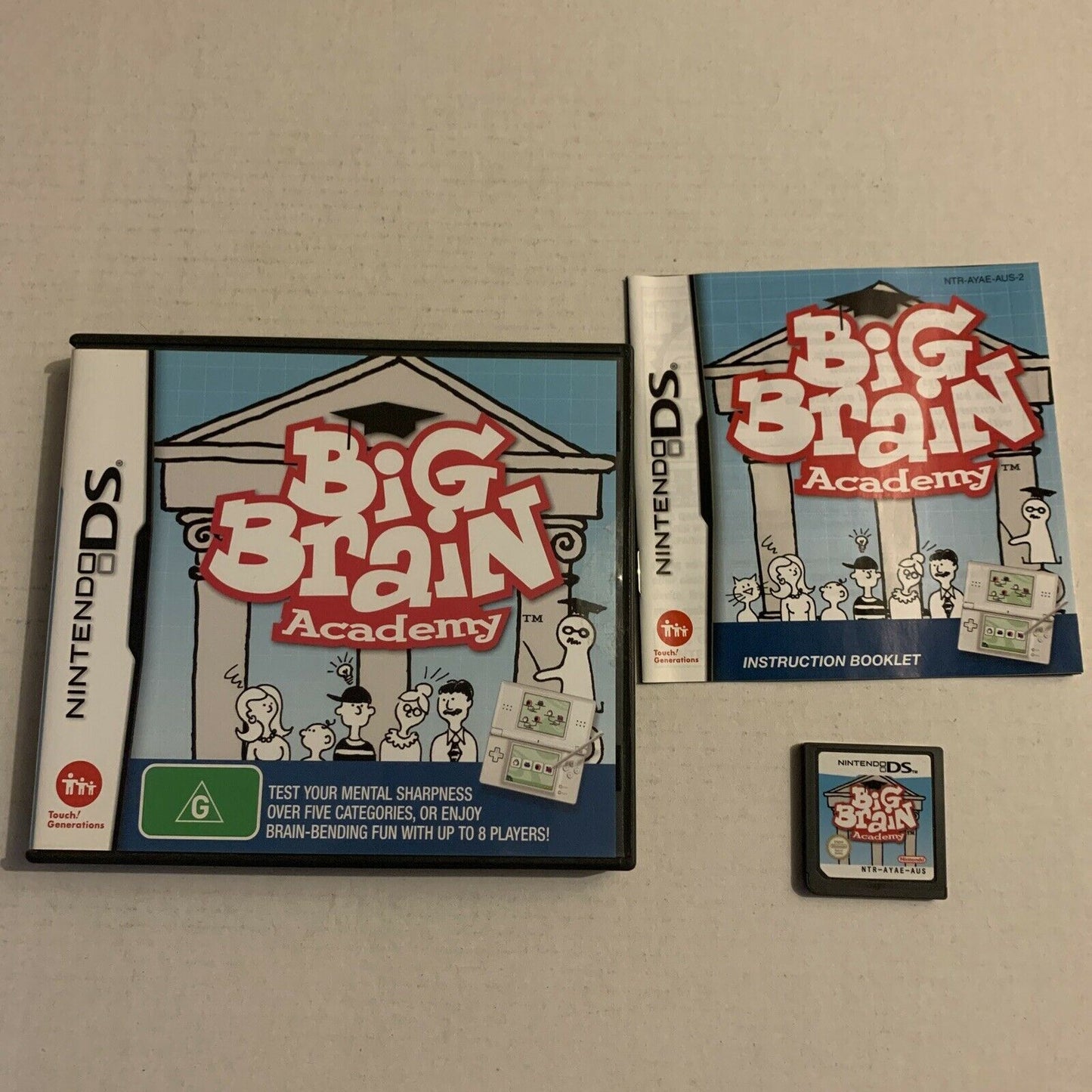 Big Brain Academy (Nintendo DS, 2005) With Manual