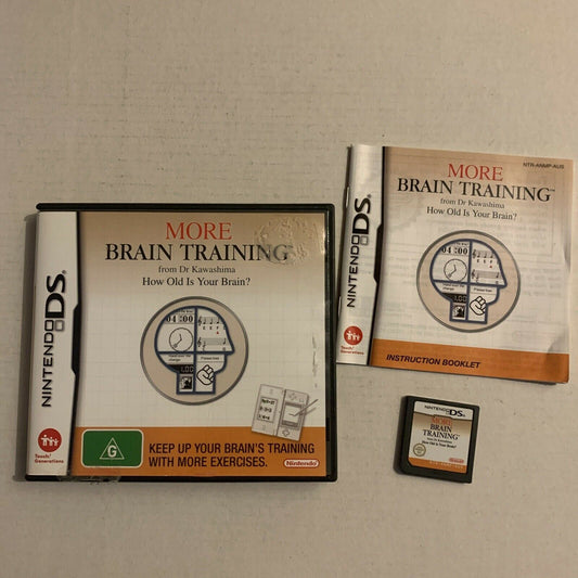 More Brain Training From Dr Kawashima (Nintendo DS) With Manual