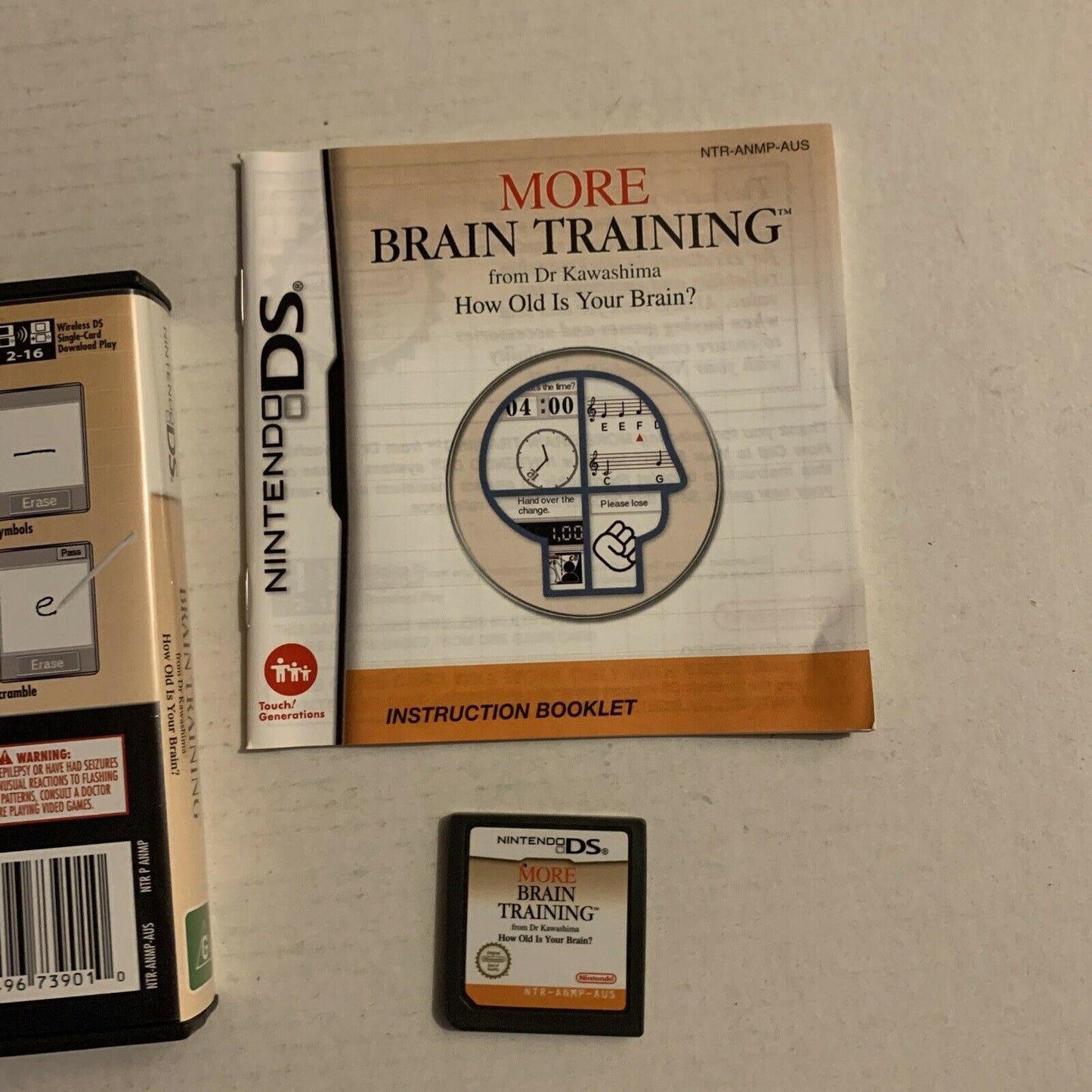 More Brain Training From Dr Kawashima (Nintendo DS) With Manual