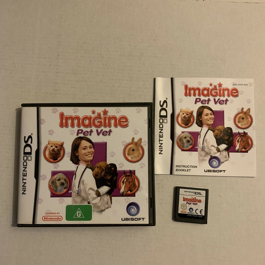 Imagine: Pet Vet (Nintendo DS, 2007, Ubisoft) - Includes Manual