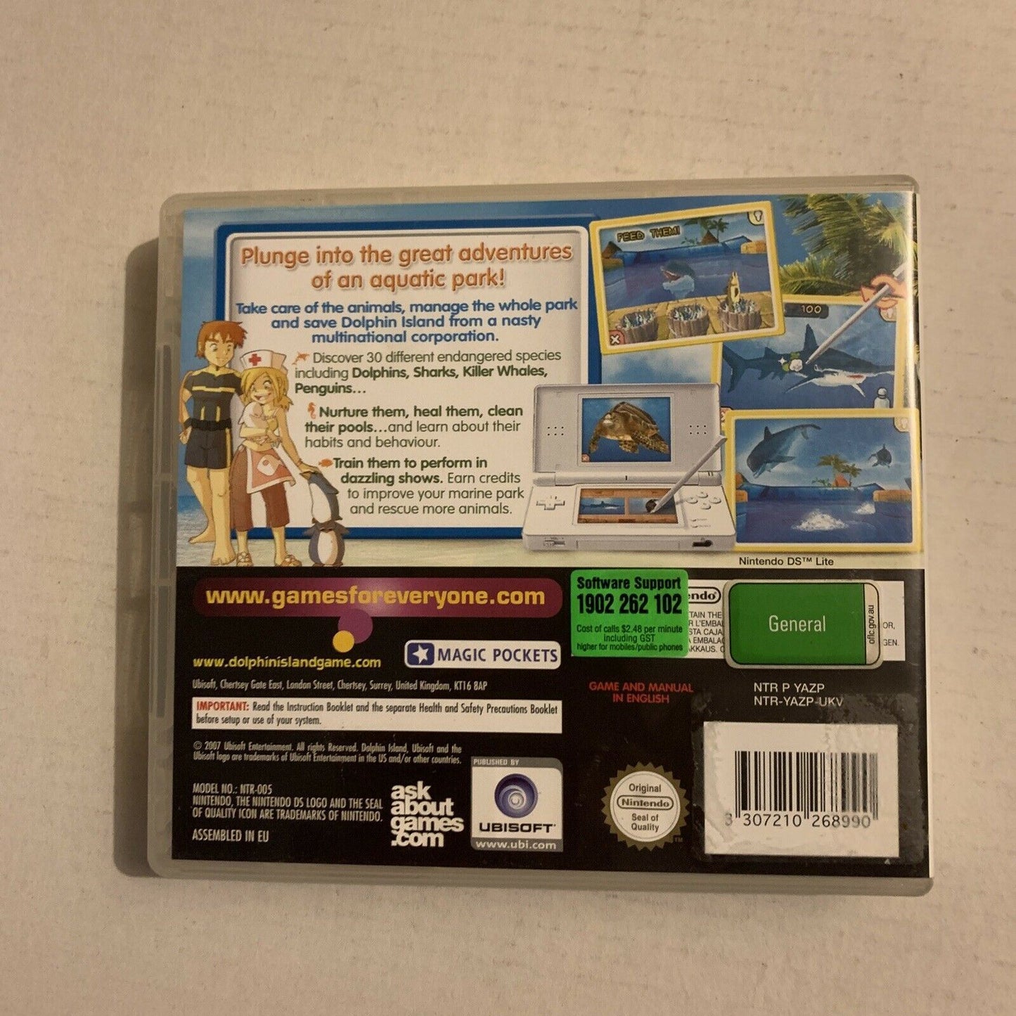 DOLPHIN ISLAND (Nintendo DS) With Manual