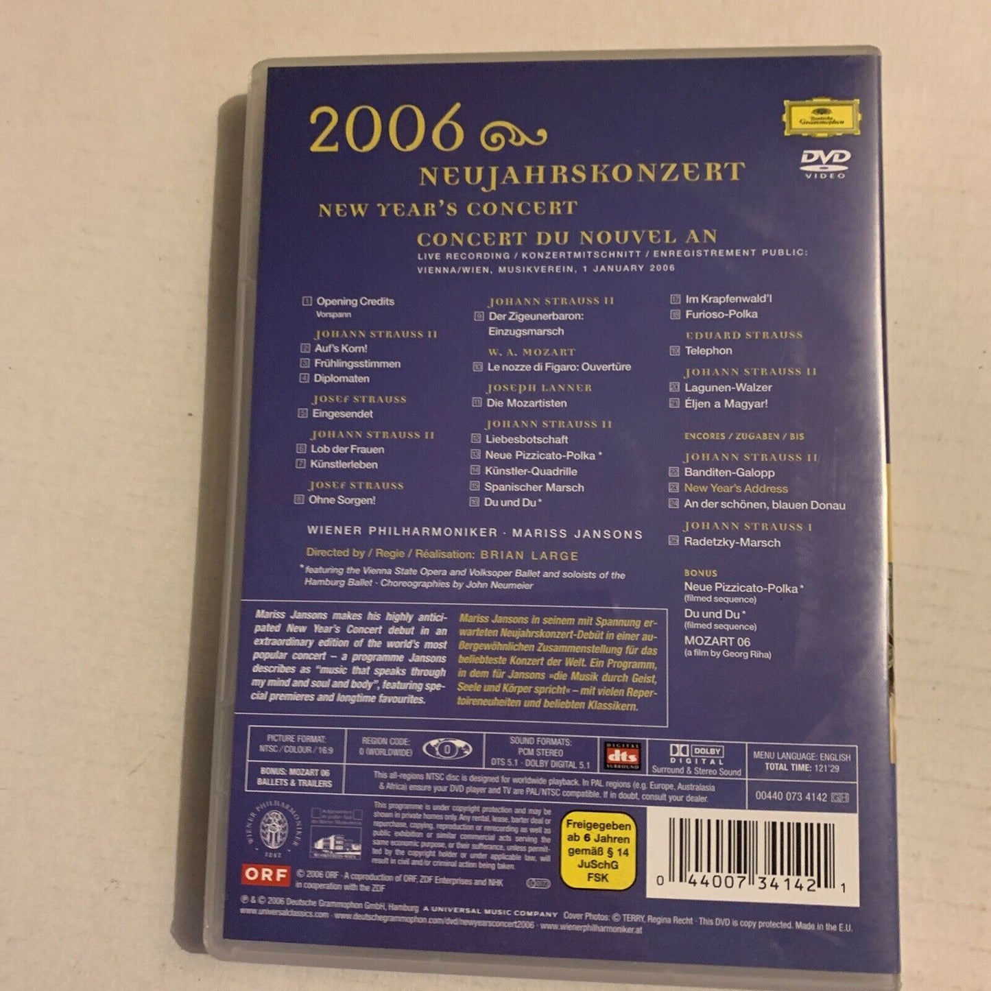2006 Neujahrskonzert - New Year's Concert (DVD) Wiener Philharmoniker All Region