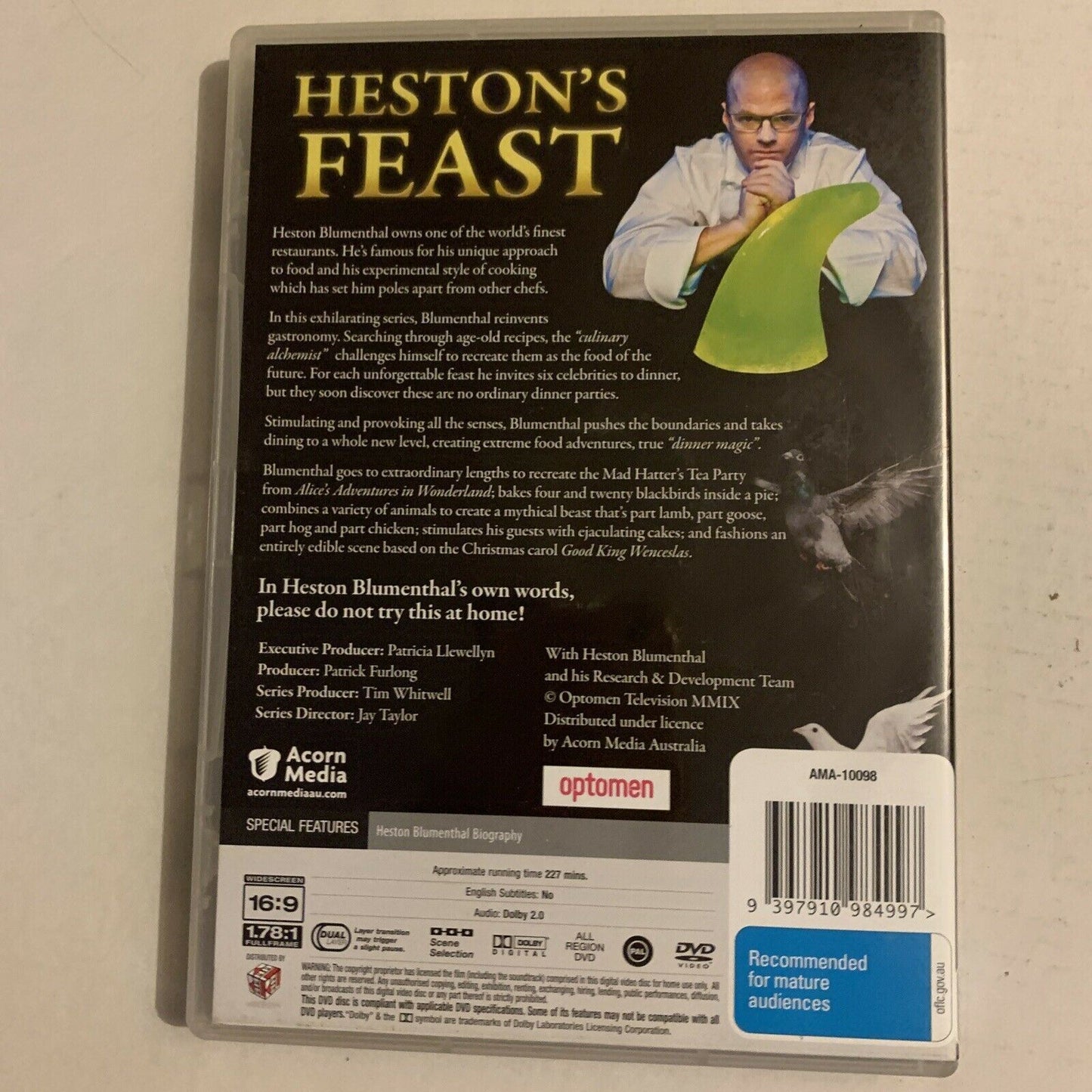 Heston's Feast - Series 1 & 2 - Extreme Adventures In Food (DVD, 2010) Region 4