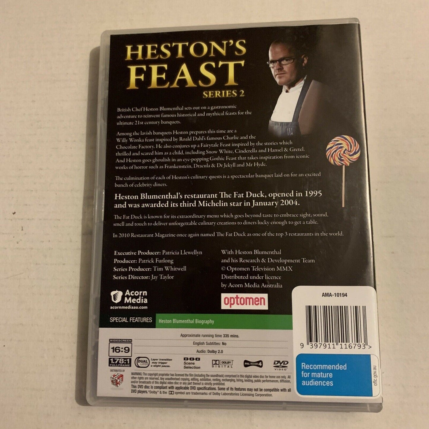 Heston's Feast - Series 1 & 2 - Extreme Adventures In Food (DVD, 2010) Region 4