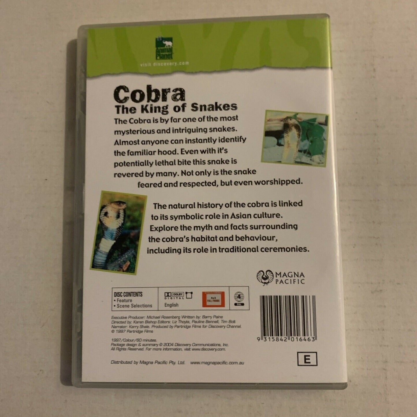 Animal Planet: Cobra - The King Of Snakes (DVD, 1997) All Regions