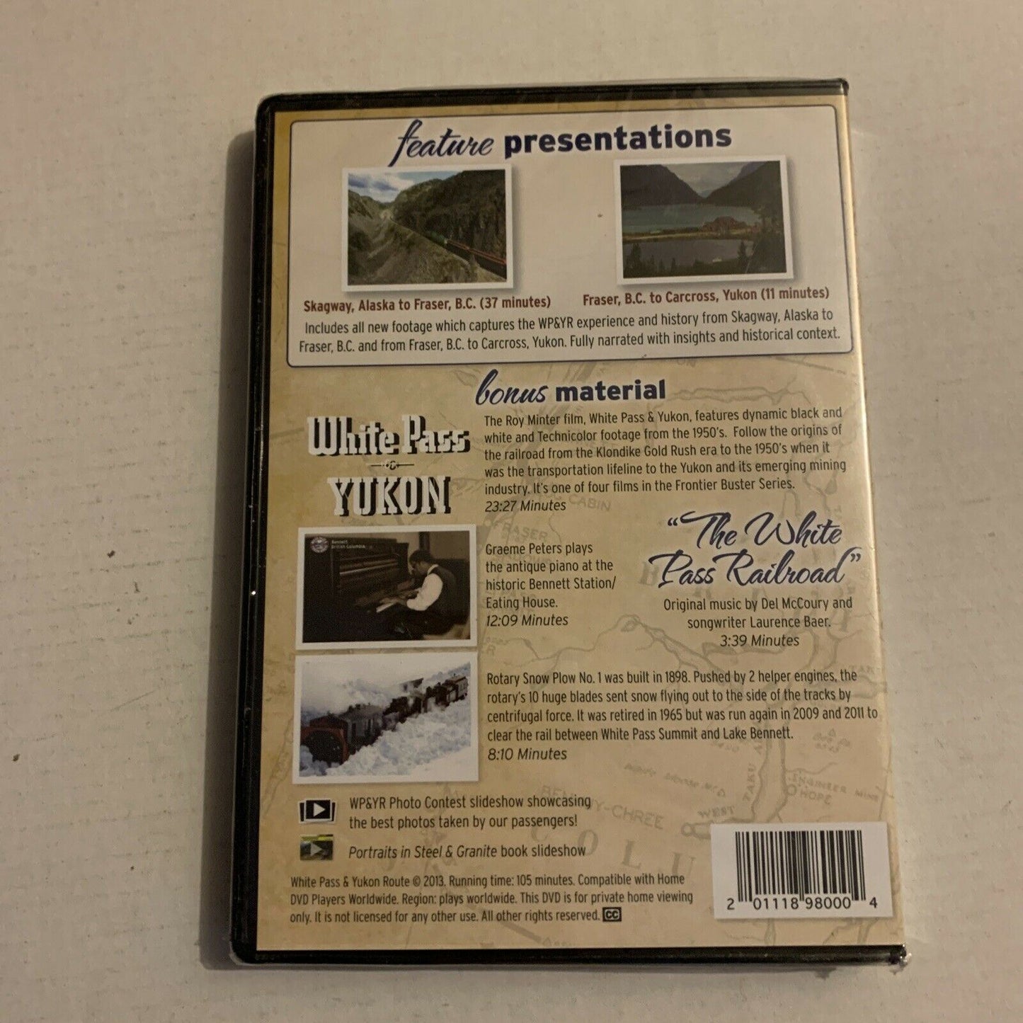 *New Sealed* The White Pass Journey White Pass & Yukon Route Railway (DVD, 2013)