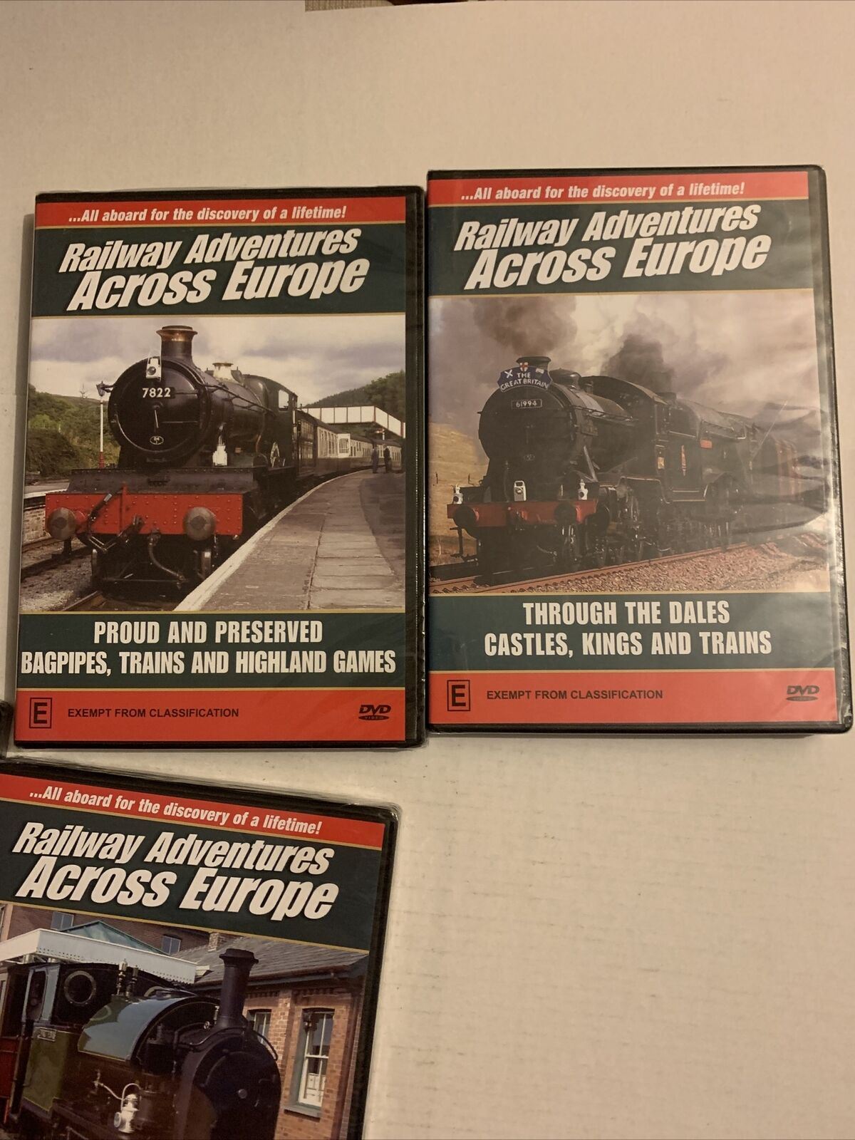 *New Sealed* 5x Railway Adventures Across Europe DVD Train Documentary. Region 4