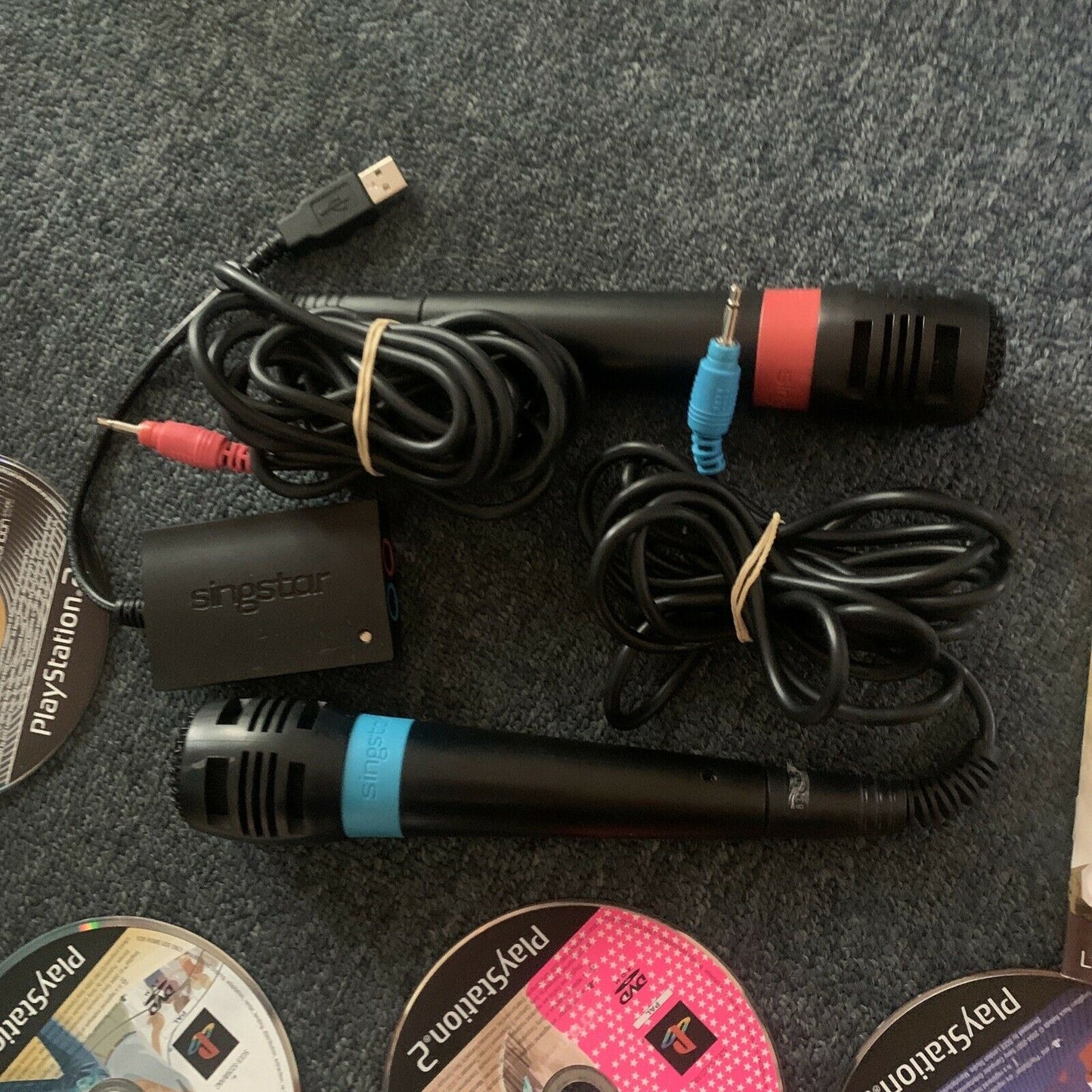 9x Singstar PS2 Games & 2x Singstar Microphones USB