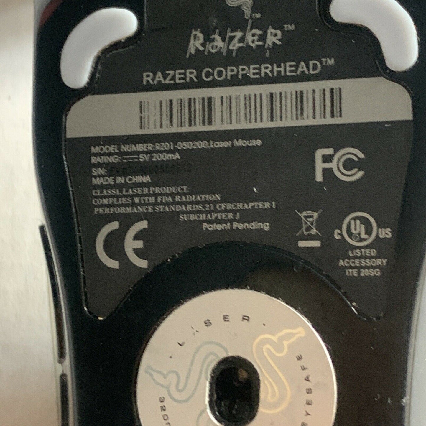 Razer Copperhead Laser High Precision Gaming Mouse with Red LED - 7 Buttons