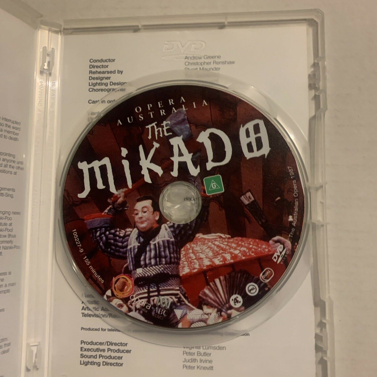 Opera Australia: The Mikado By W.S Gilbert & Andrew Sullivan (DVD, 1987)