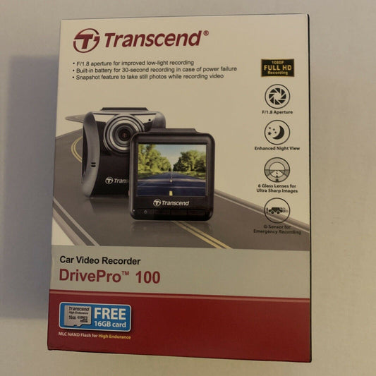*New* Transcend DrivePro 100 - Car Video Recorder Dashcam Full HD