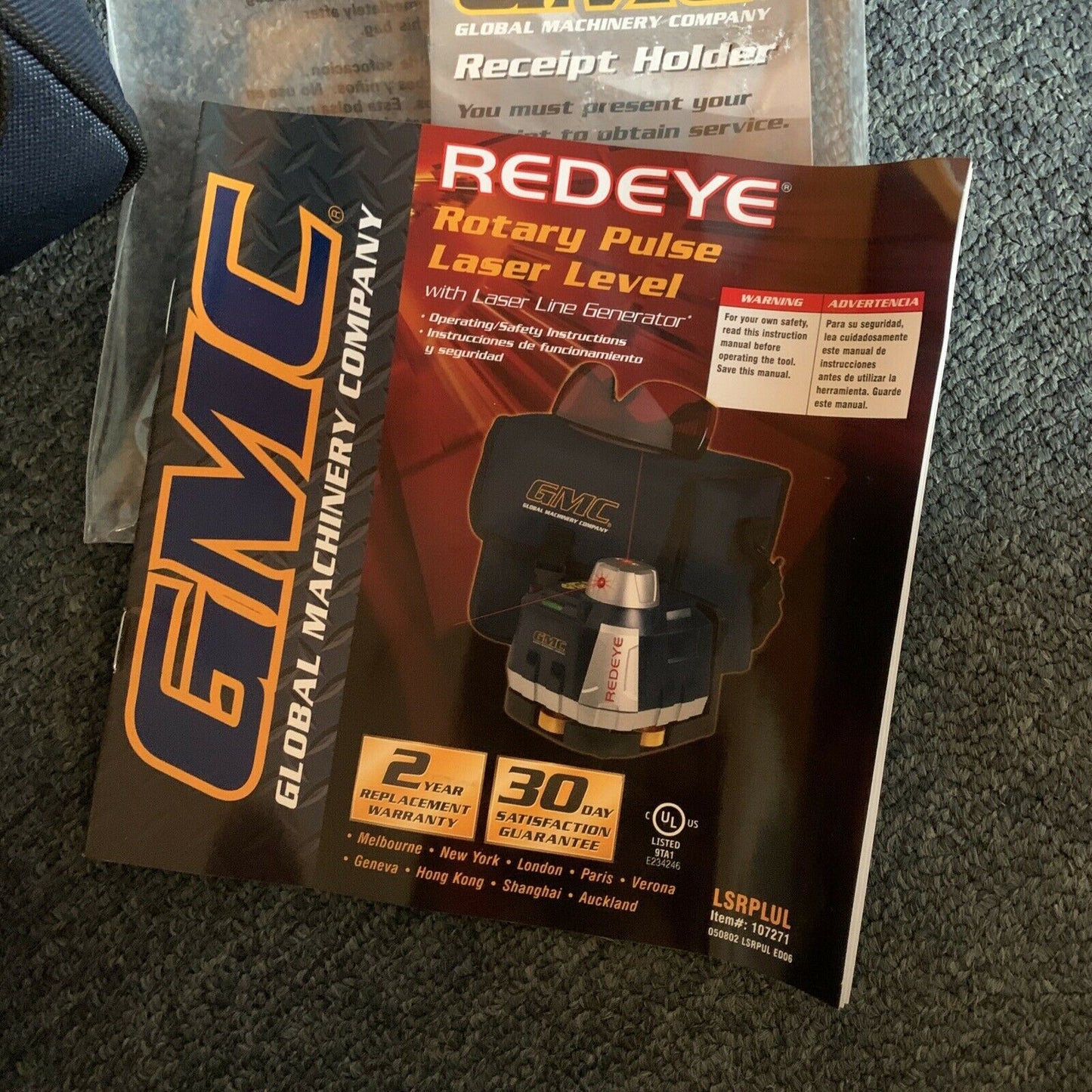 GMC Redeye - Rotary Pulse Laser Level With Glasses LSRPLUL