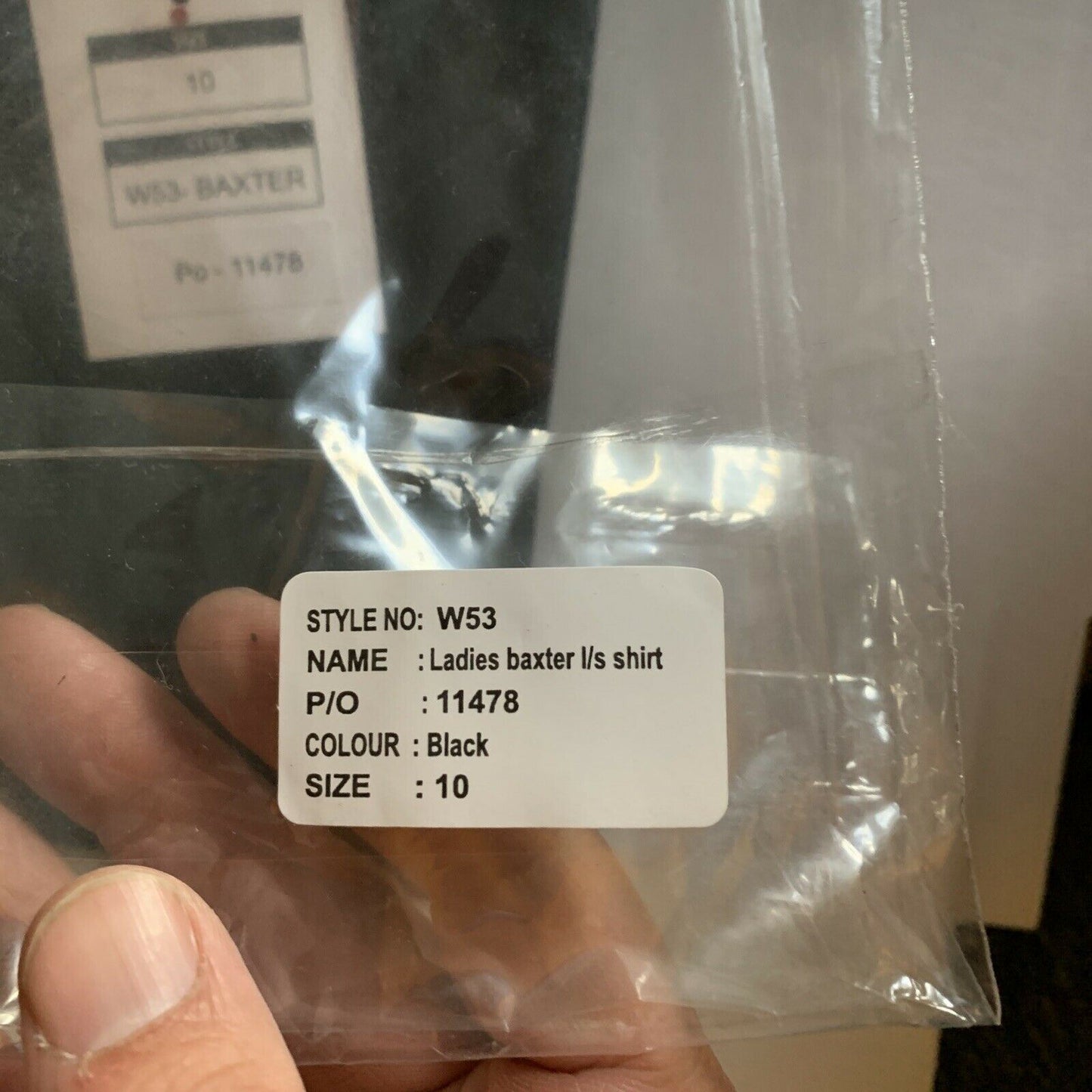 *New* Ladies Casual Long Sleeve T-Shirt Black Size: 10 Style:W53