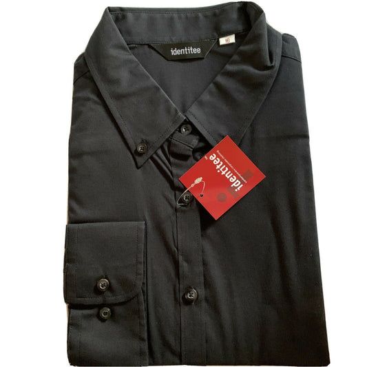 *New* Ladies Casual Long Sleeve Shirt Black Size: 16 Style: W53