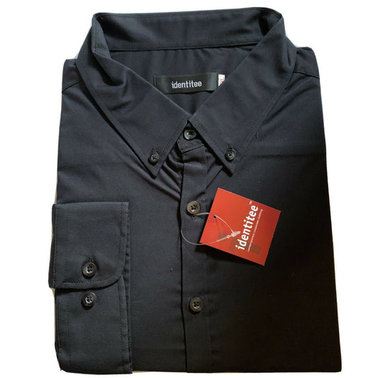 *New* Men's Casual Long Sleeve Shirt Black Size: 3XL Style: W52