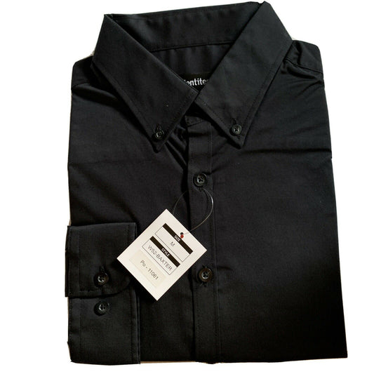 *New* Men's Casual Long Sleeve Shirt Black Size: M Style: W52