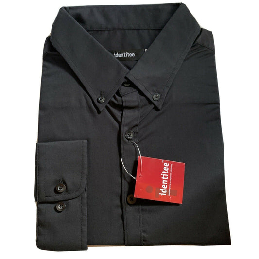 *New* Men's Casual Long Sleeve Shirt Black Size: 2XL Style: W52