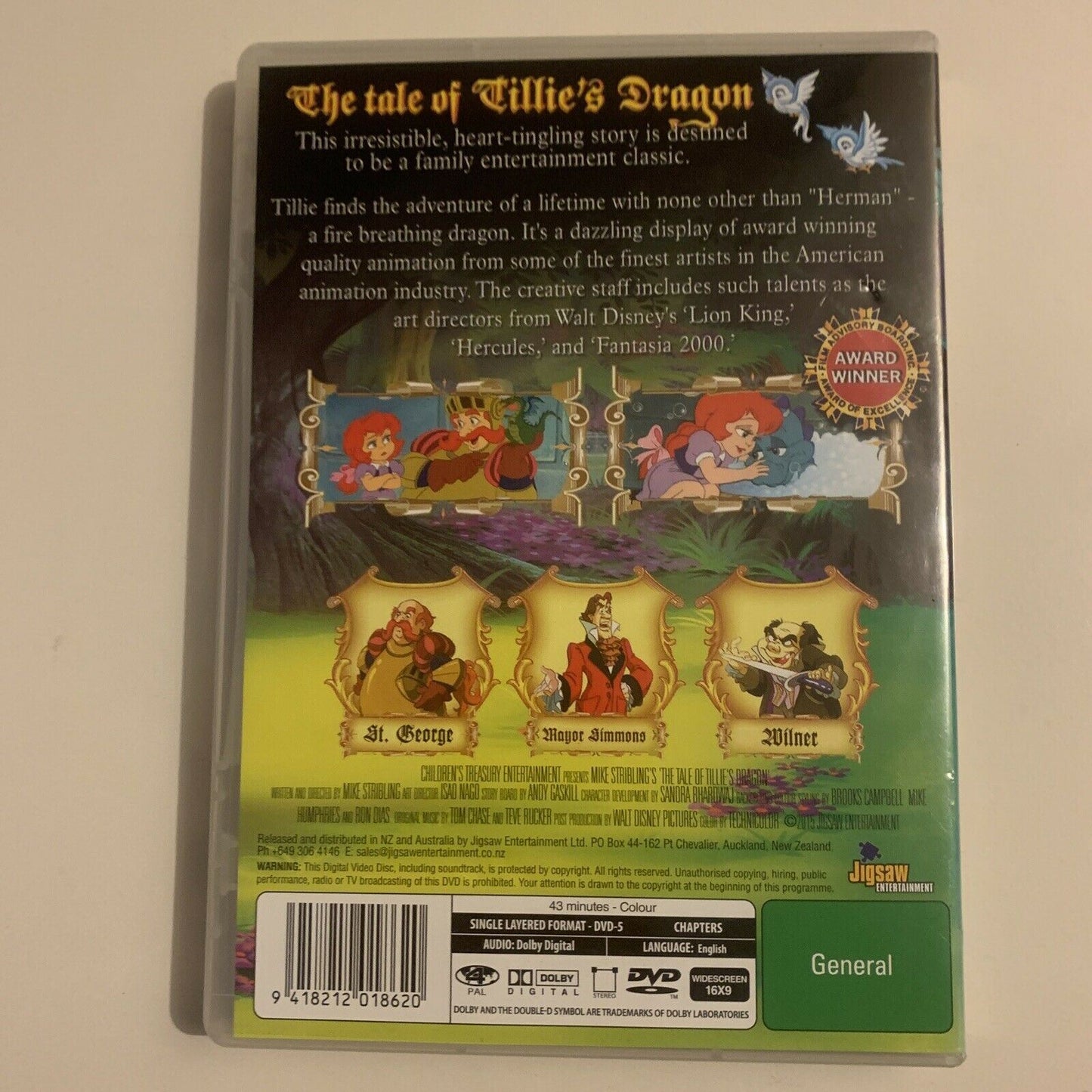 The Tale of Tillie's Dragon (DVD, 2015) Region 4 – Retro Unit