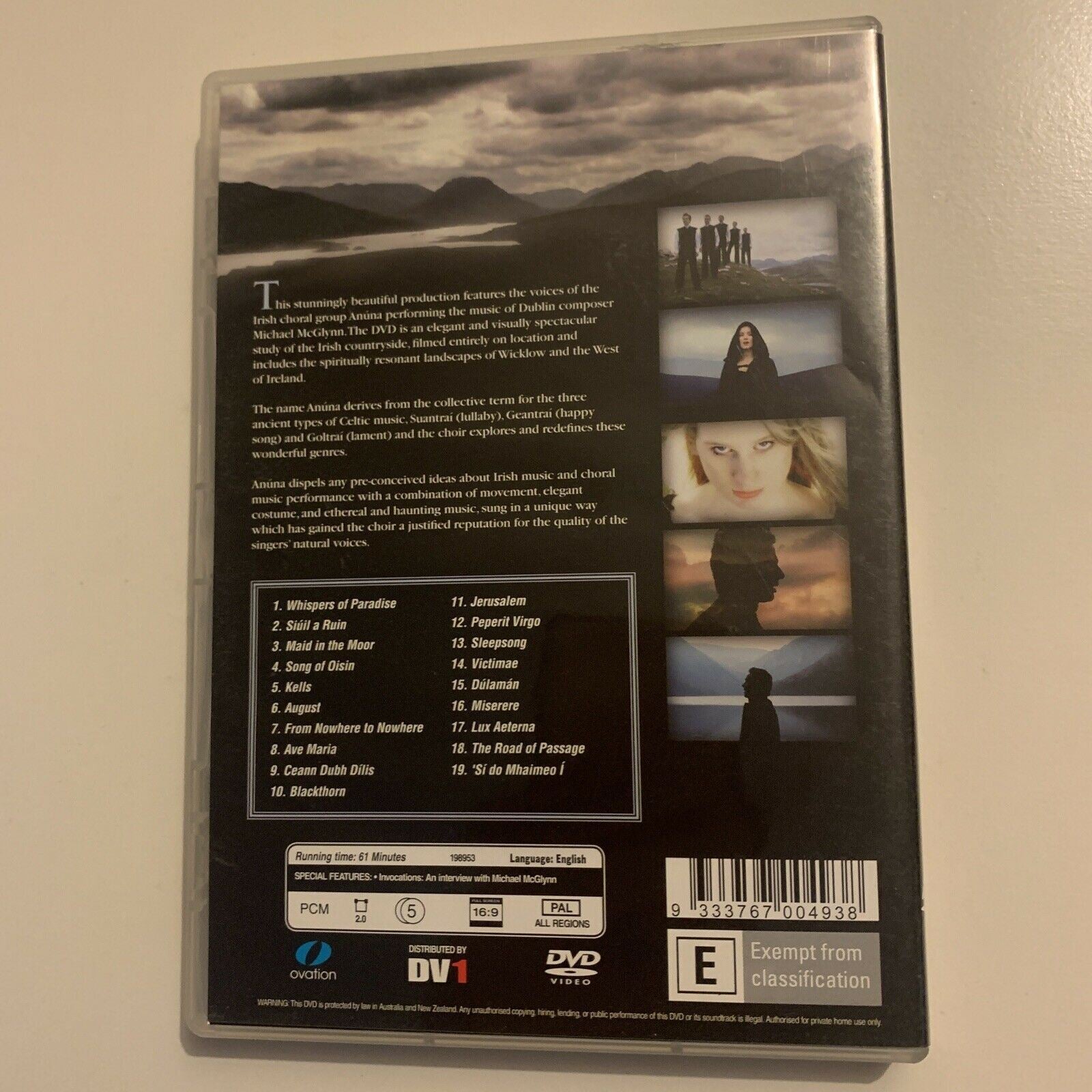 Anuna - Invocations Of Ireland (DVD, 2011) All Regions – Retro Unit