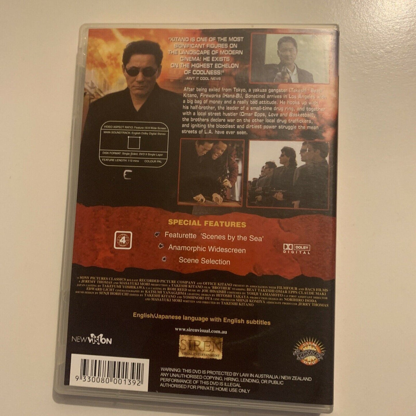 Brother - A Film By Takeshi Kitano (DVD, 2000) Beat Takeshi, Omar Epps