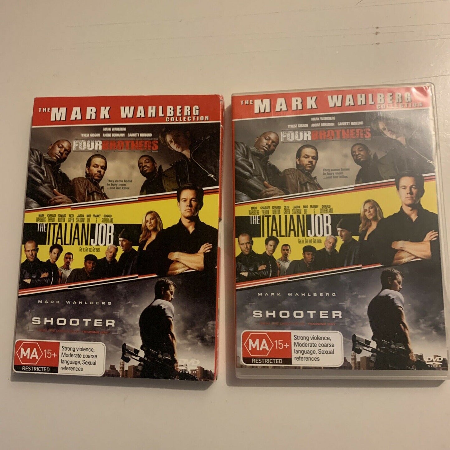 Mark Wahlberg: Four Brothers / The Italian Job / Shooter DVD Region 4