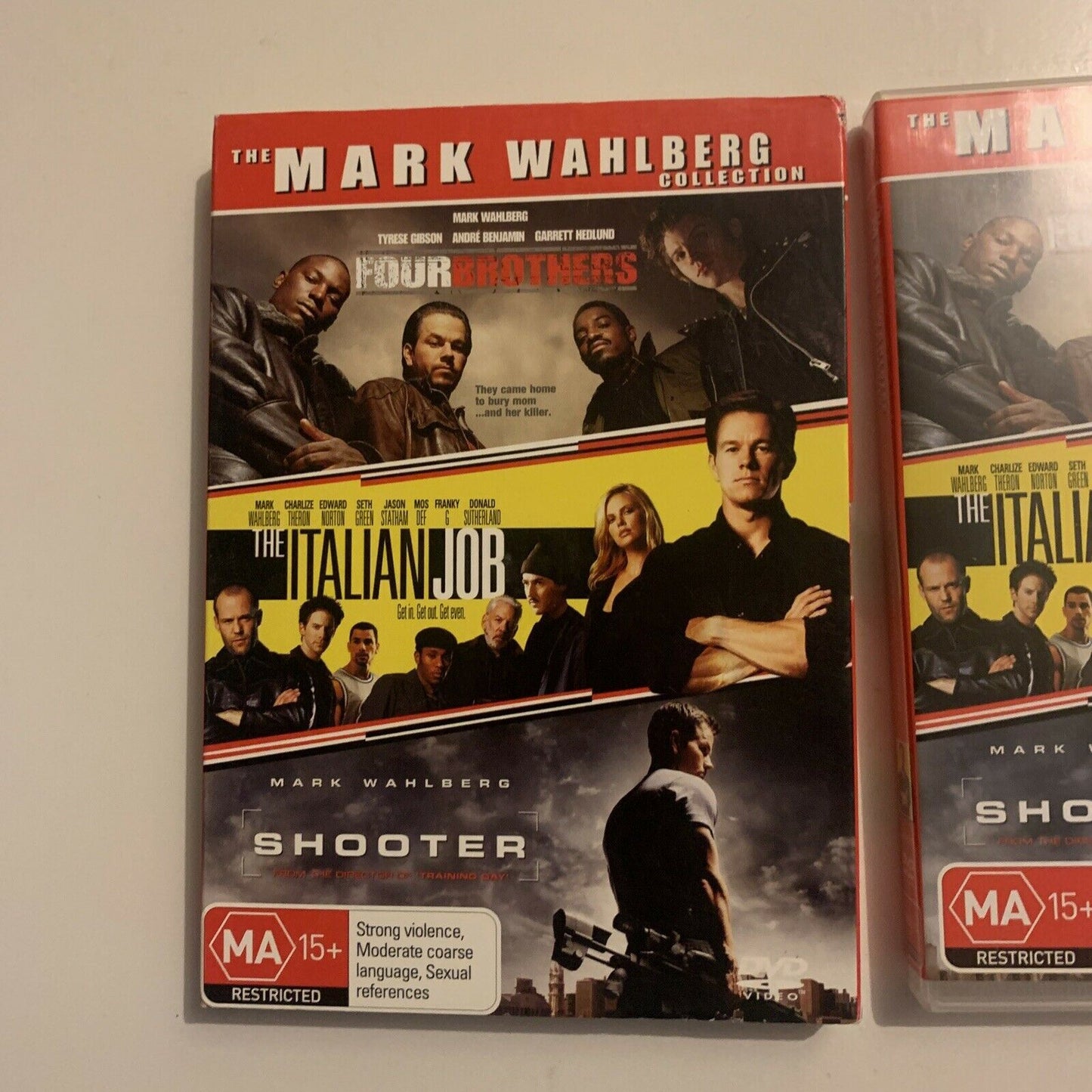 Mark Wahlberg: Four Brothers / The Italian Job / Shooter DVD Region 4
