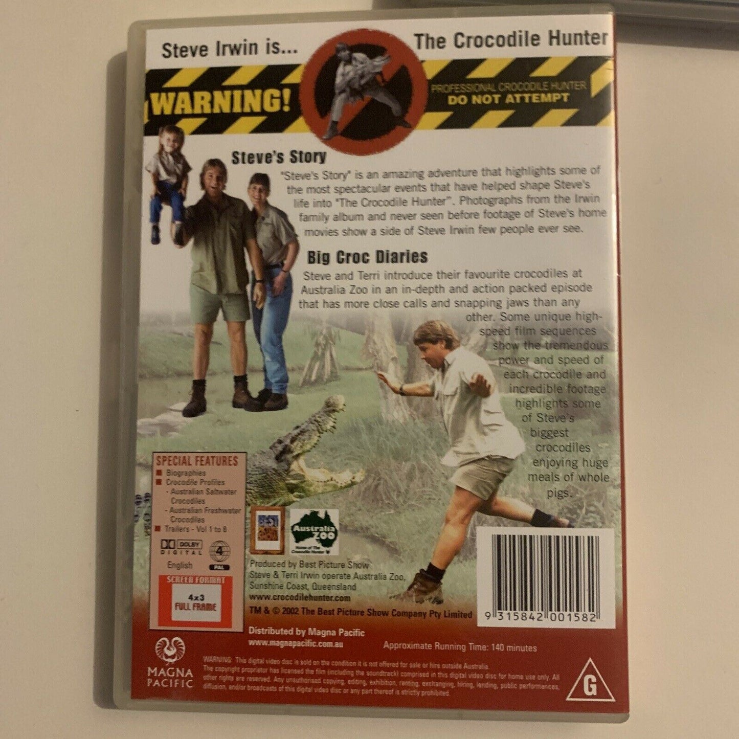 The Crocodile Hunter : Vol 1,2,3,4,5,6 (DVD, 2002, 6-Disc) Steve Irwin