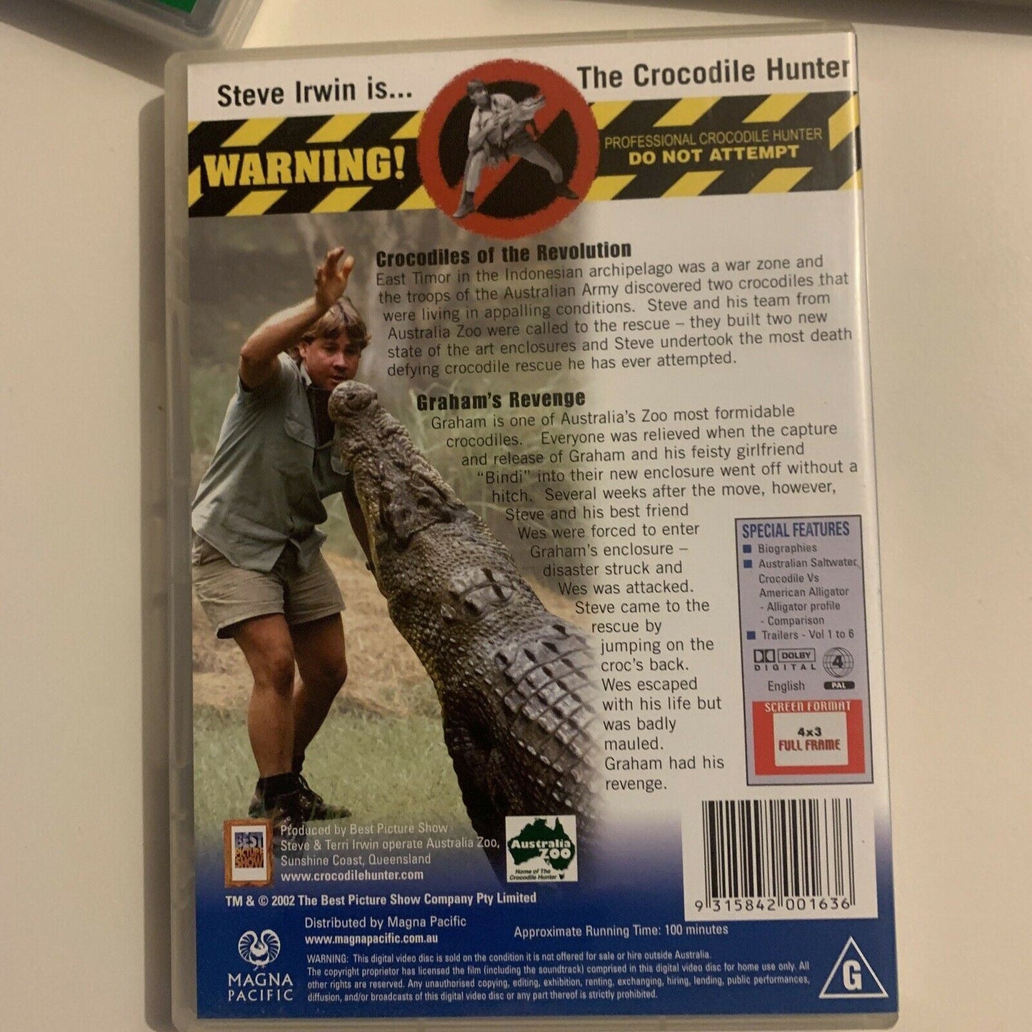 The Crocodile Hunter : Vol 1,2,3,4,5,6 (DVD, 2002, 6-Disc) Steve Irwin