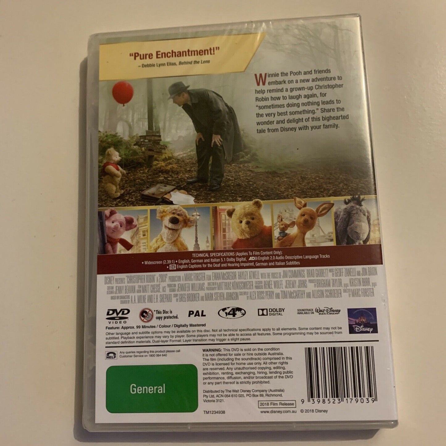 *New Sealed* Christopher Robin (DVD, 2018) Region 4