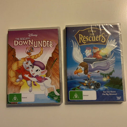 *New Sealed* The Rescuers / The Rescuers Down Under (DVD) Region 4