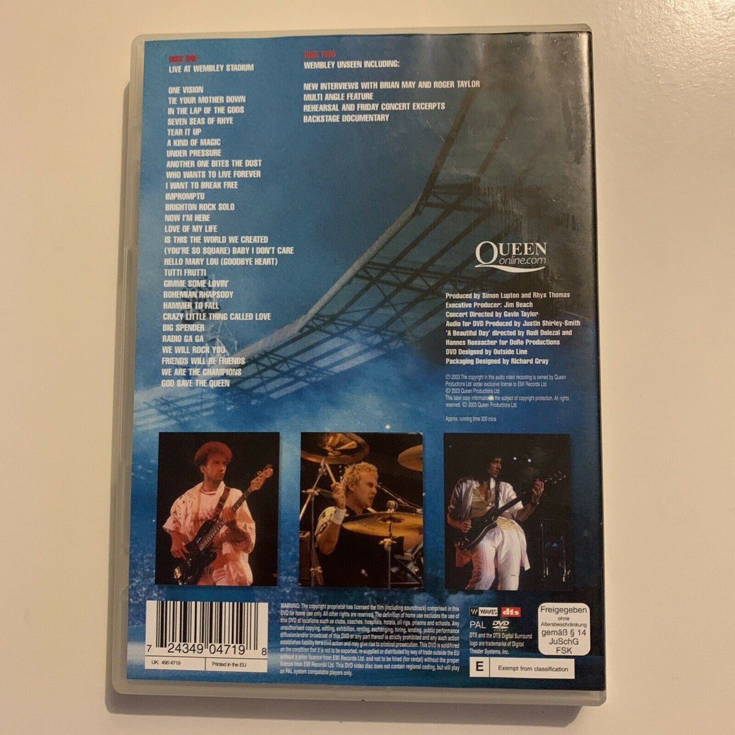 Queen - Live At Wembley (DVD, 1986, 2-Disc) Freddie Mercury. All Regions