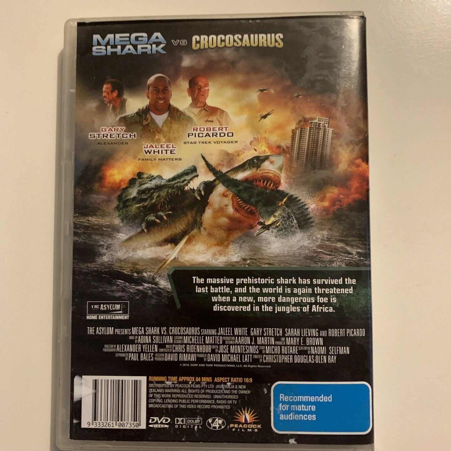 Mega Shark vs. Crocosaurus (DVD, 2010) Gary Stretch, Jaleel White, Sarah Lieving