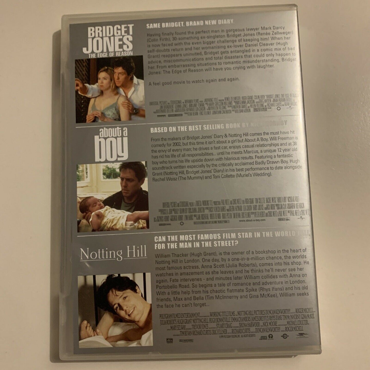 Hugh Grant: About A Boy / Notting Hill / Bridget Jones (DVD, 2006, 3-Disc)