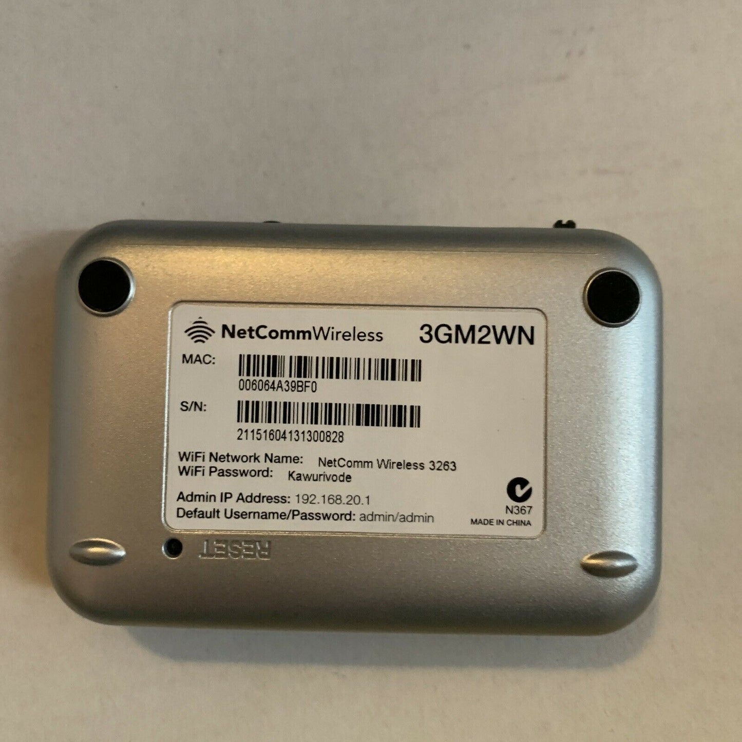 NetComm Wireless 3G/4G Wifi Router 3GM2WN