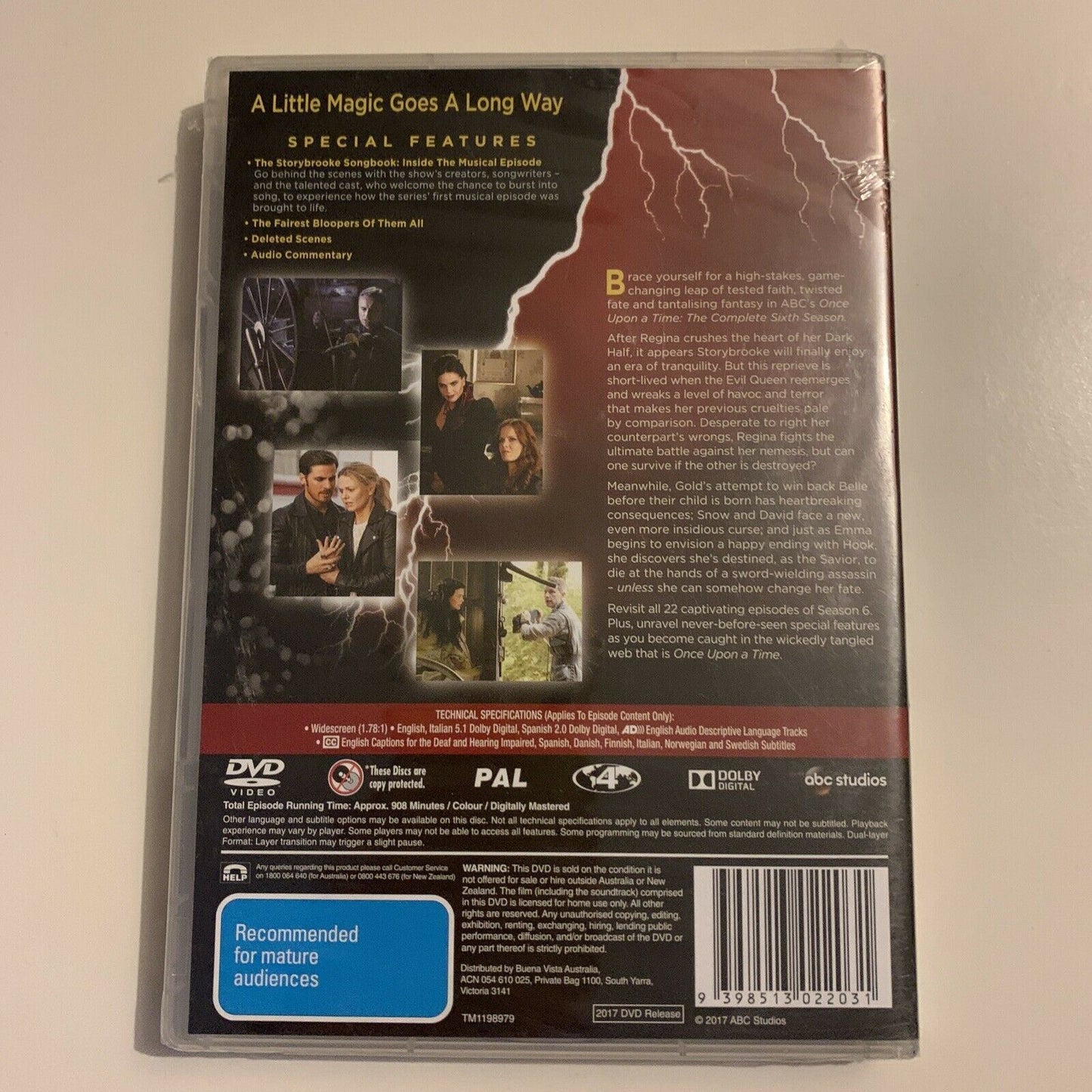 *New Sealed* Once Upon A Time : Season 6 (DVD, 2017, 6-Disc) Region 4