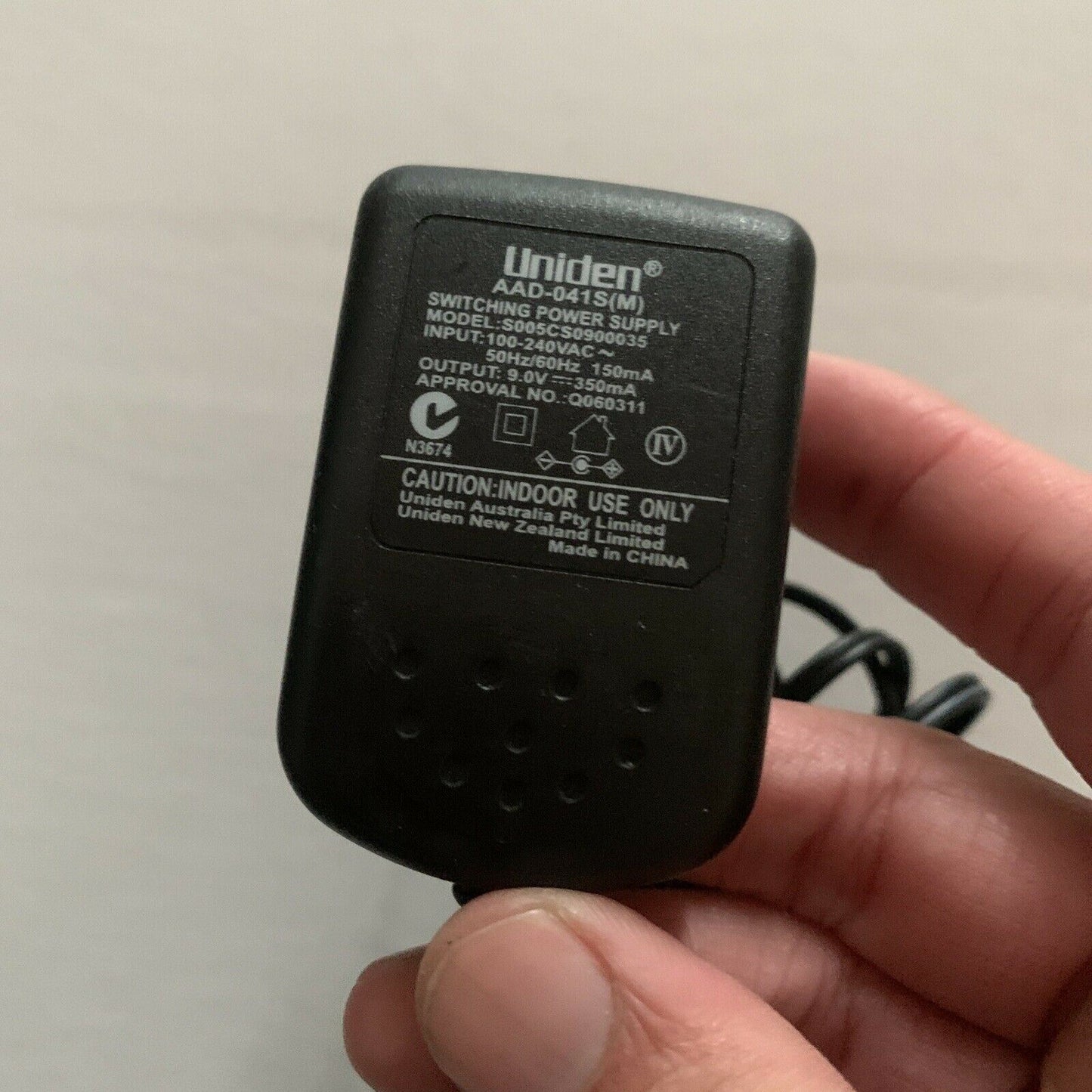 Uniden Cordless Phone Charger DECT 6.0 DECT1010 & AAD-041S(M) AC Adapter 9V