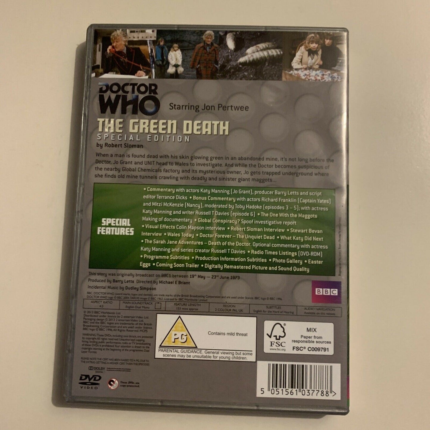 Doctor Who: The Green Death (DVD, 1973) Jon Pertwee. Region 4&2