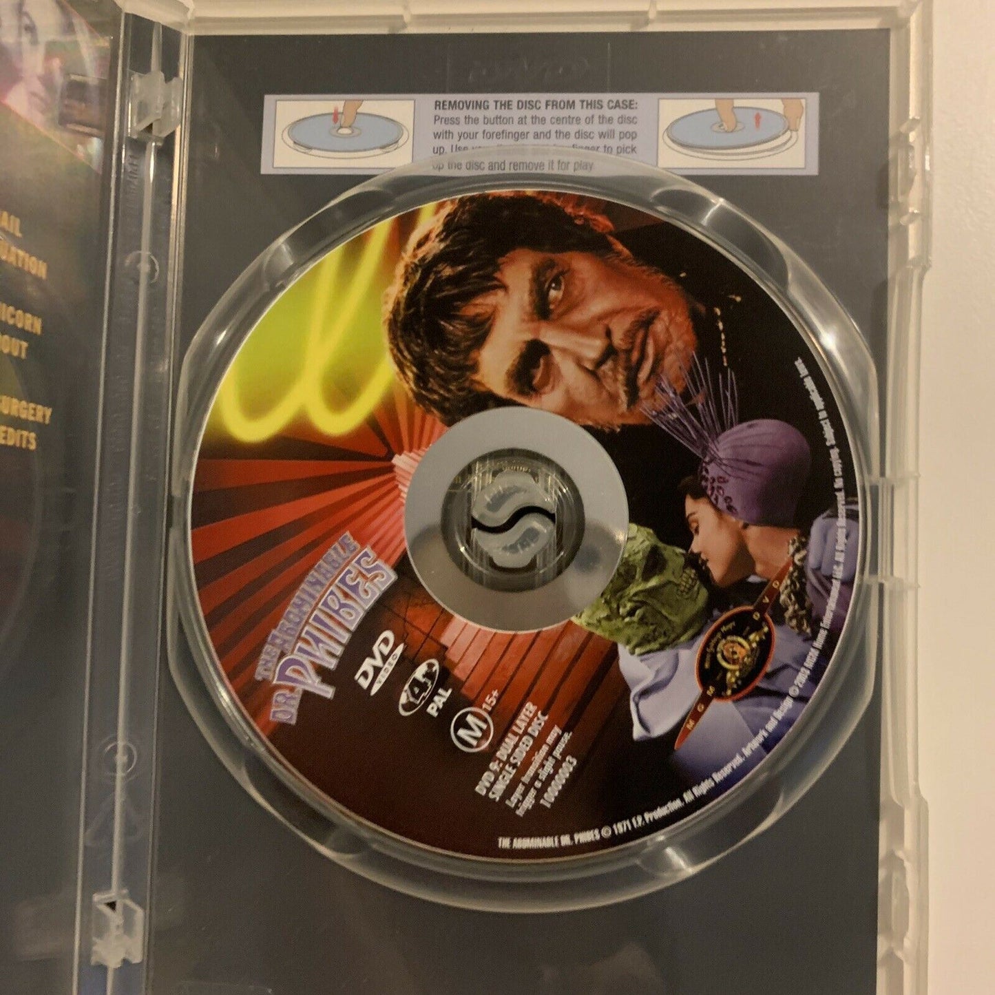 Abominable Dr. Phibes (DVD, 1971) Vincent Price, Joseph Gotten. Region 4&2