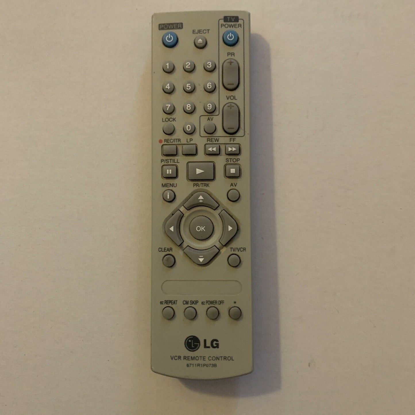 Genuine LG 6711R1P073B Remote Control For LG VCR LV880 LV4260 LV4280 LV4961 LV49