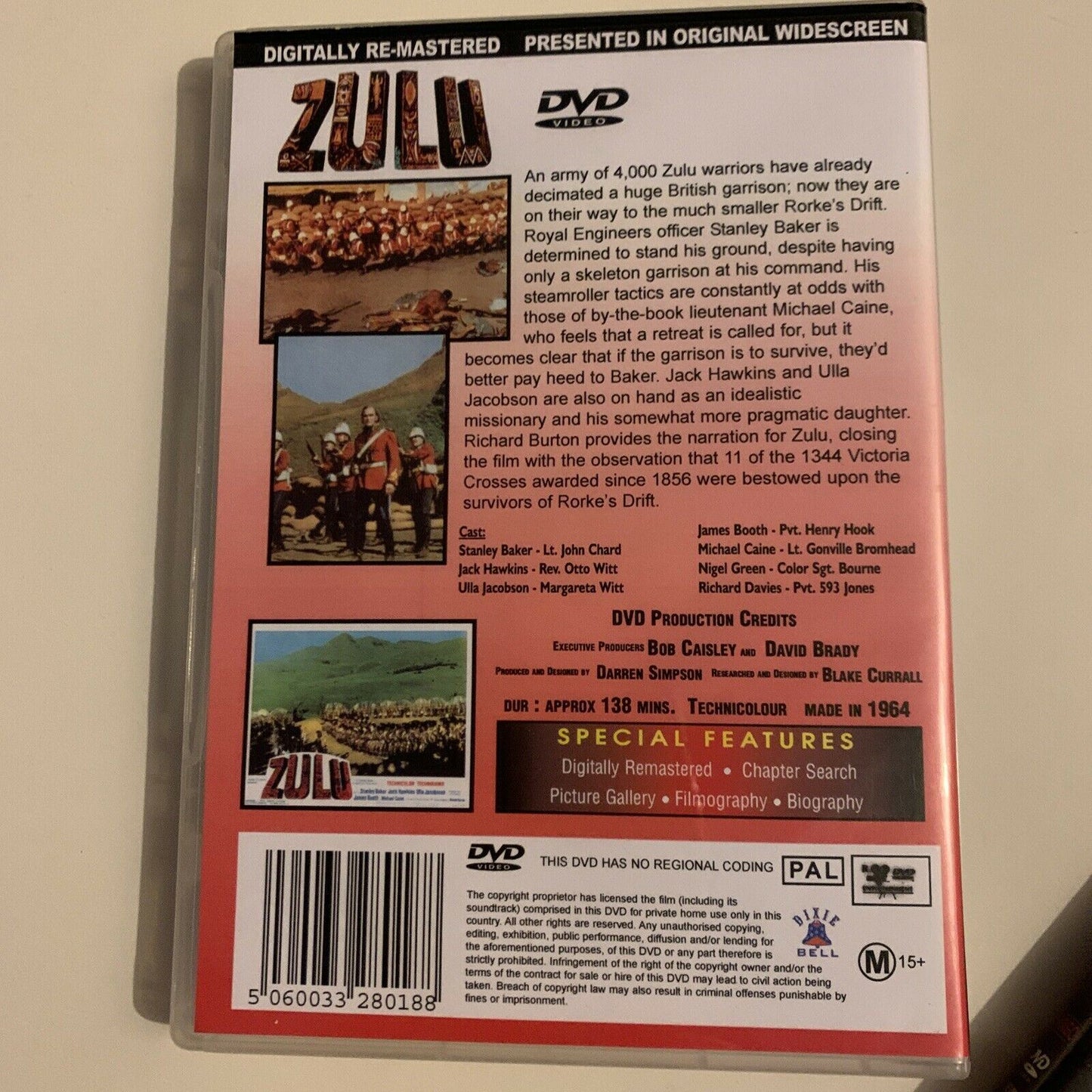 Zulu / Zulu Dawn (DVD, 1979, 2-Disc) Michael Caine, Bob Hoskins All Regions