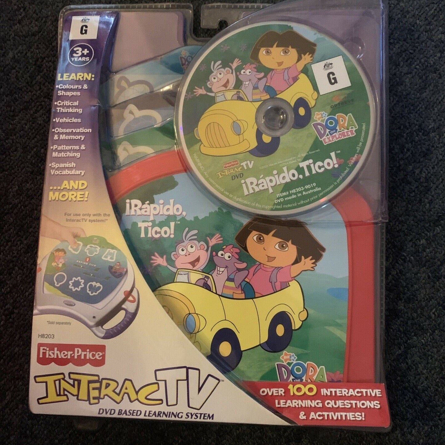 *New Sealed* Fisher Price Dora The Explorer Interactive DVD Based Learning Toy