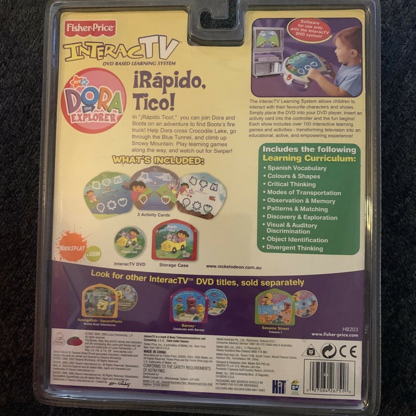 *New Sealed* Fisher Price Dora The Explorer Interactive DVD Based Learning Toy