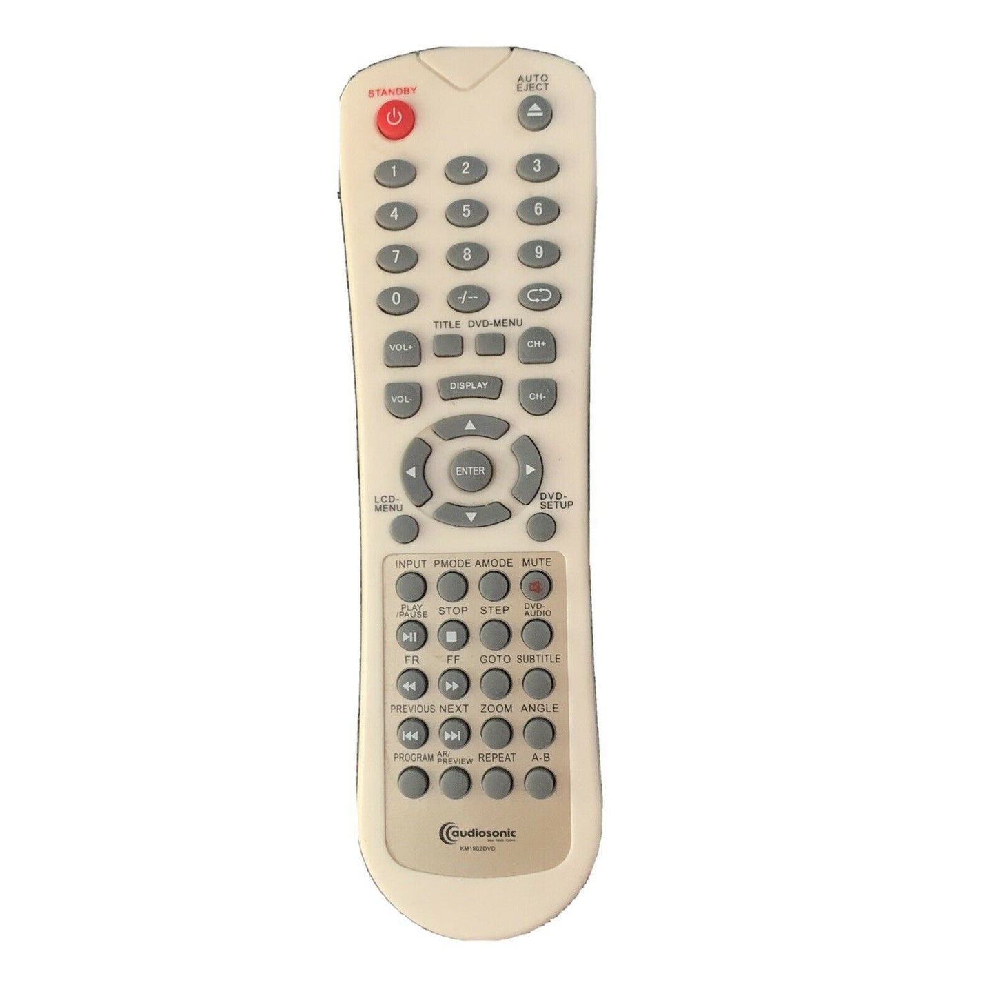Genuine Audiosonic KM1902DVD Remote Control For DVD Player