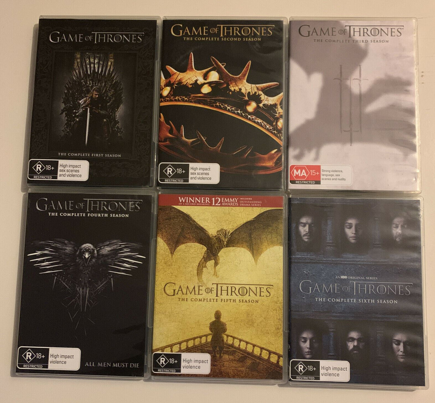 Game Of Thrones : Season 1,2,3,4,5,6 (DVD, 2016, 30-Disc Set) Region 4