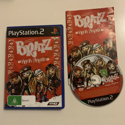 Bratz Rock Angelz - Sony Playstation 2 PS2 PAL Game With Manual PAL