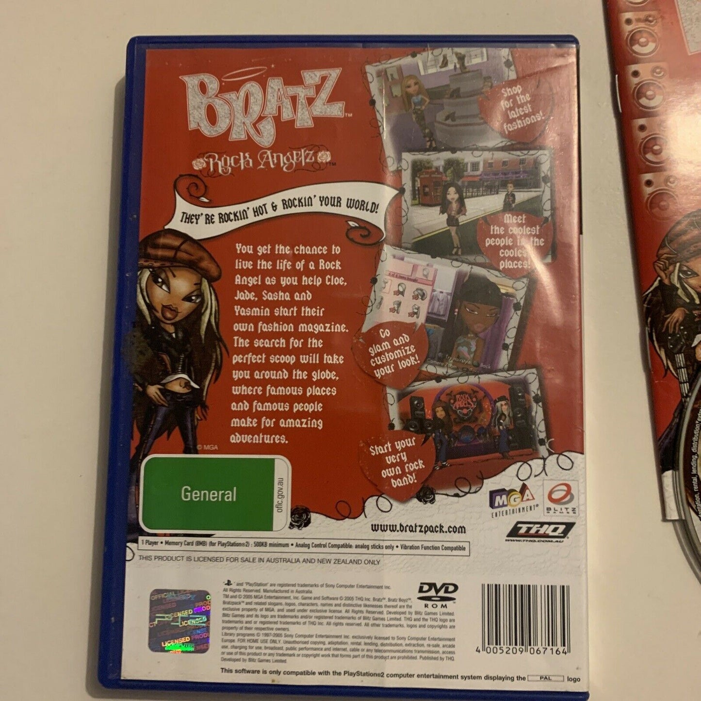 Bratz Rock Angelz - Sony Playstation 2 PS2 PAL Game With Manual PAL